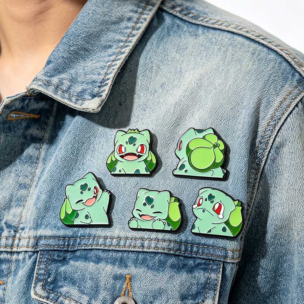 Lapel Pin Enamel - Bulbasaur Inspired Enamel Lapel Pins, Cute