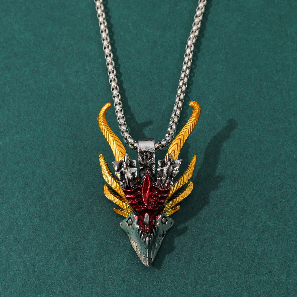 Men Accessories Fashion - Retro Hip-Hop Evil Dragon Head Pendant