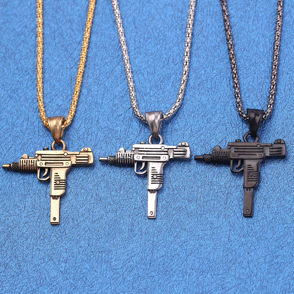 Punk Uzi Pistol Machine Gun Ne - Men Accessories Fashion review and price