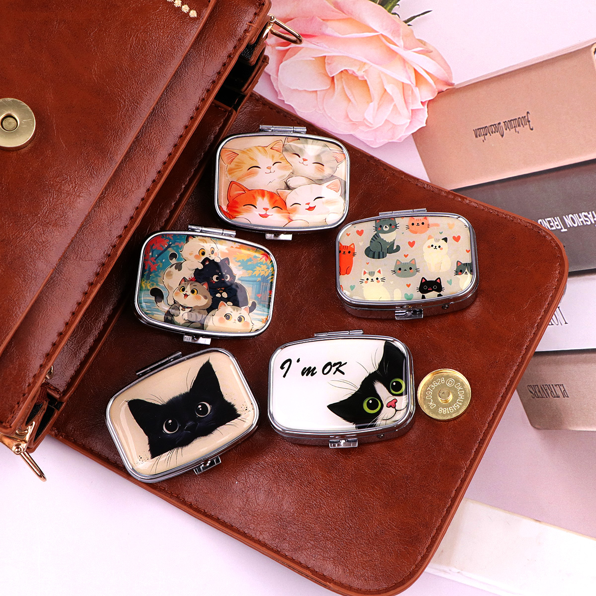 Black Cat Pill Boxes Cartoon A - Men'S Accessories Drawer Organizer review and price