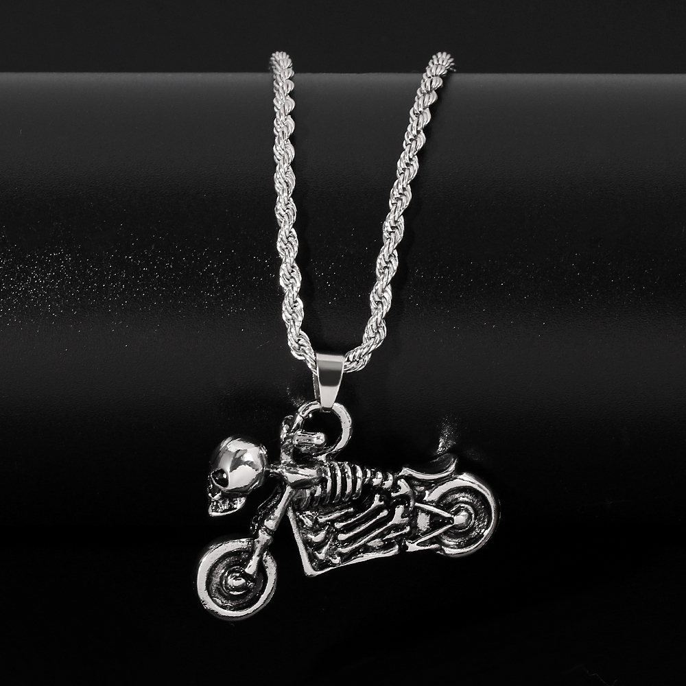 Retro Hip Hop Skeleton Motorcy - Men Accessories Fashion review and price