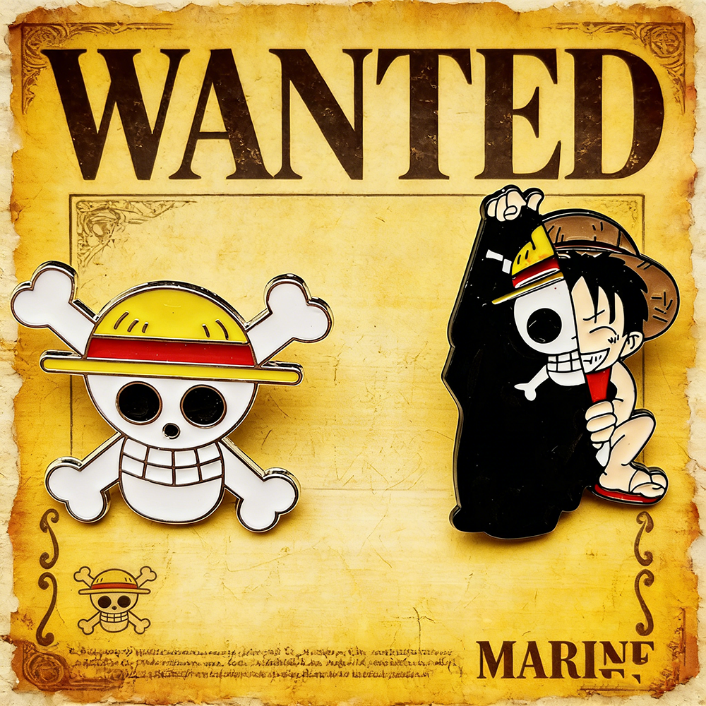 2026 New 2pcs Cute Luffy Anime - Lapel Pin Enamel review and price