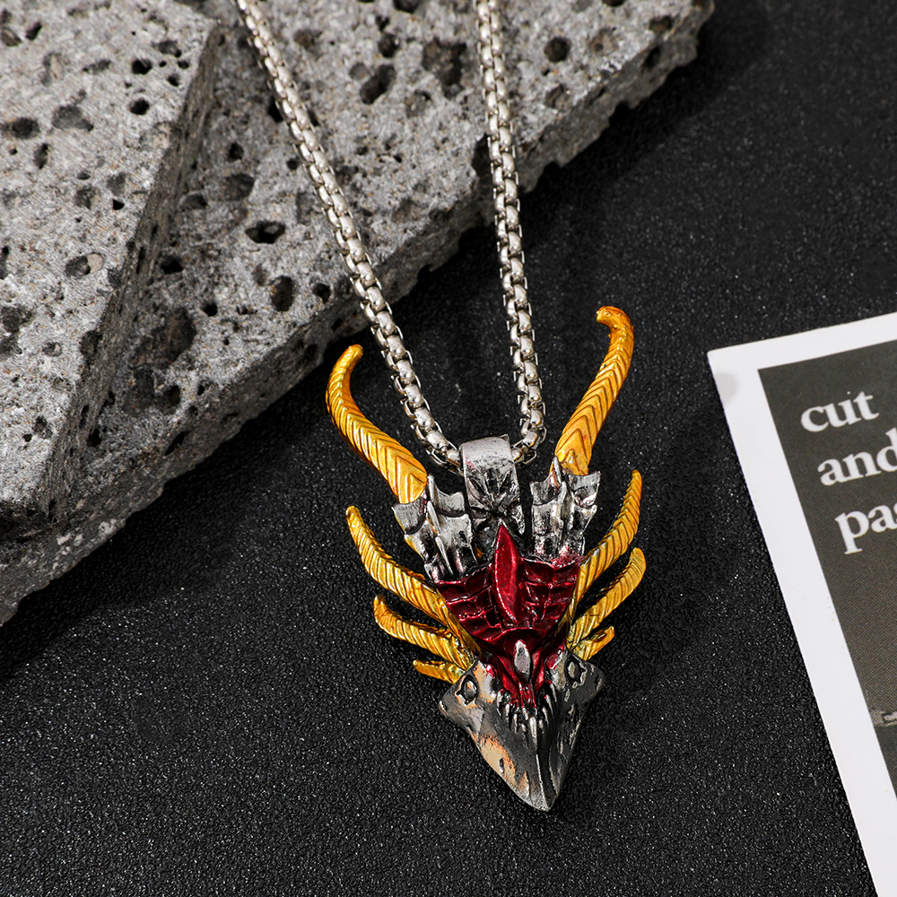 Retro Hip-Hop Evil Dragon Head - Men Accessories Fashion review and price