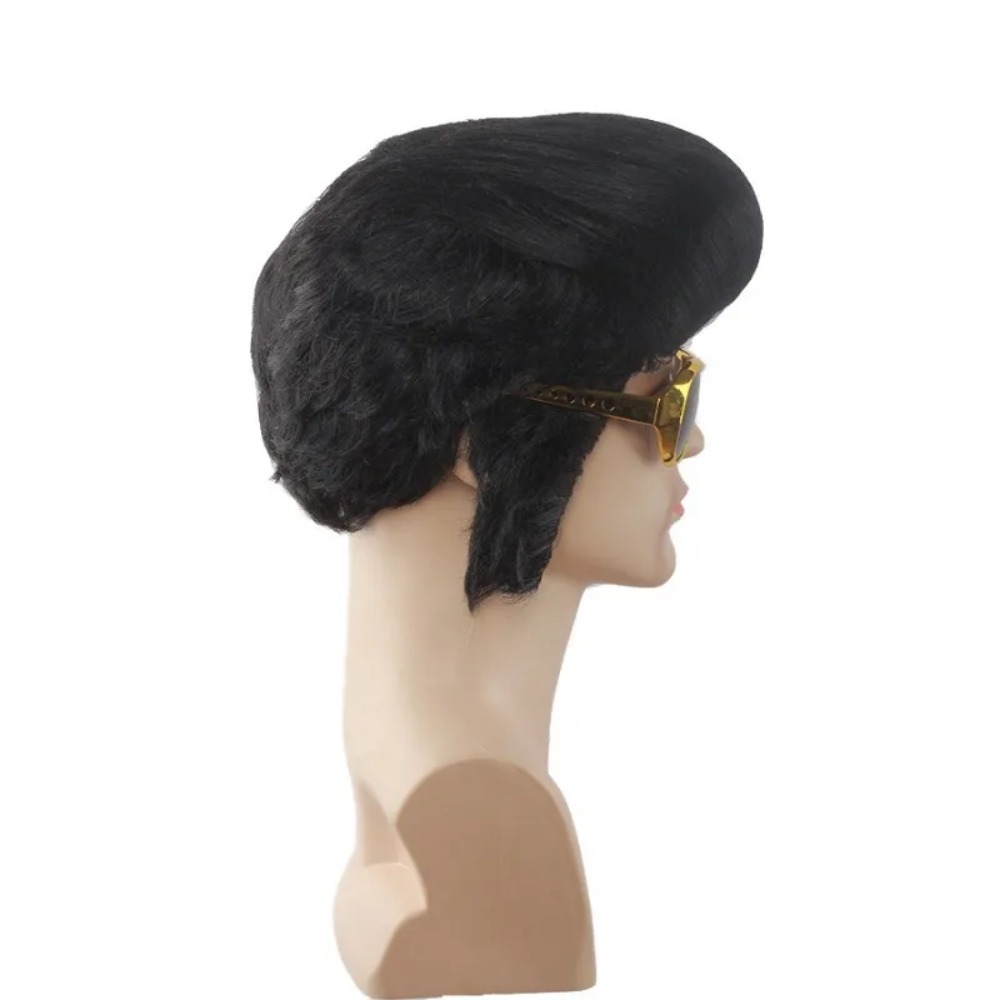 Retro Man Star Cosplay Wig Bla - Men Accessories To Wear review and price