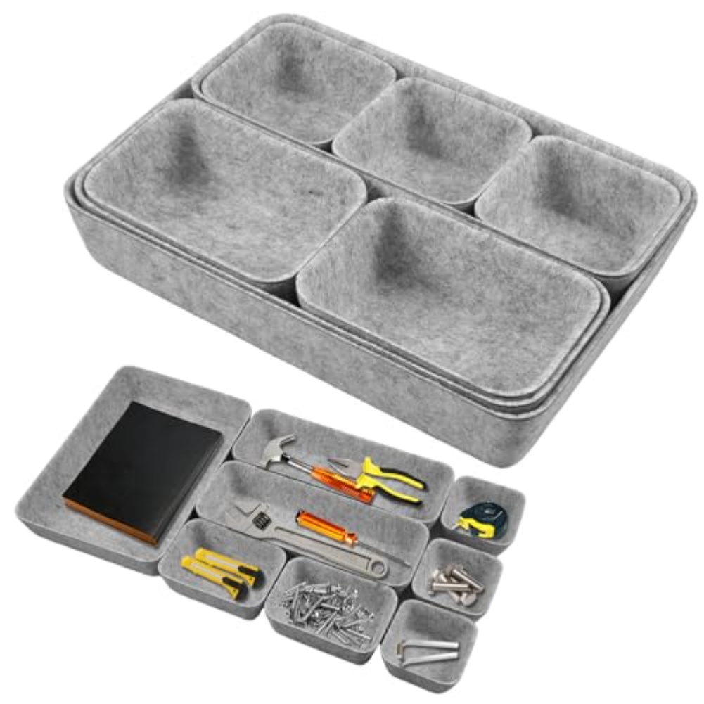 8pcs/set Felt Storage Box Desk - Men'S Accessories Drawer Organizer review and price