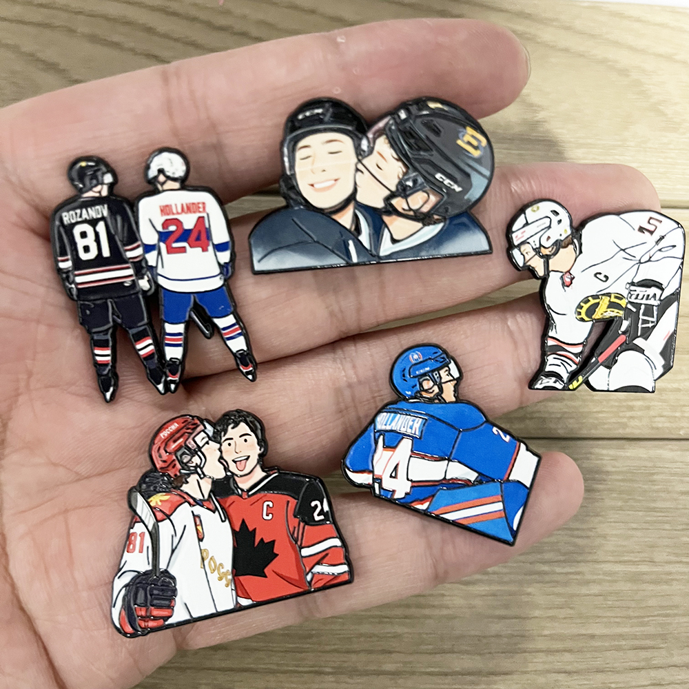 5pcs Heated Rivalry Cartoon ic - Lapel Pin Enamel review and price