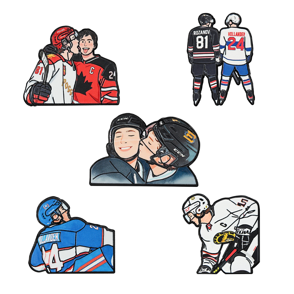 5pcs Heated Rivalry Cartoon ic - Lapel Pin Enamel review and price