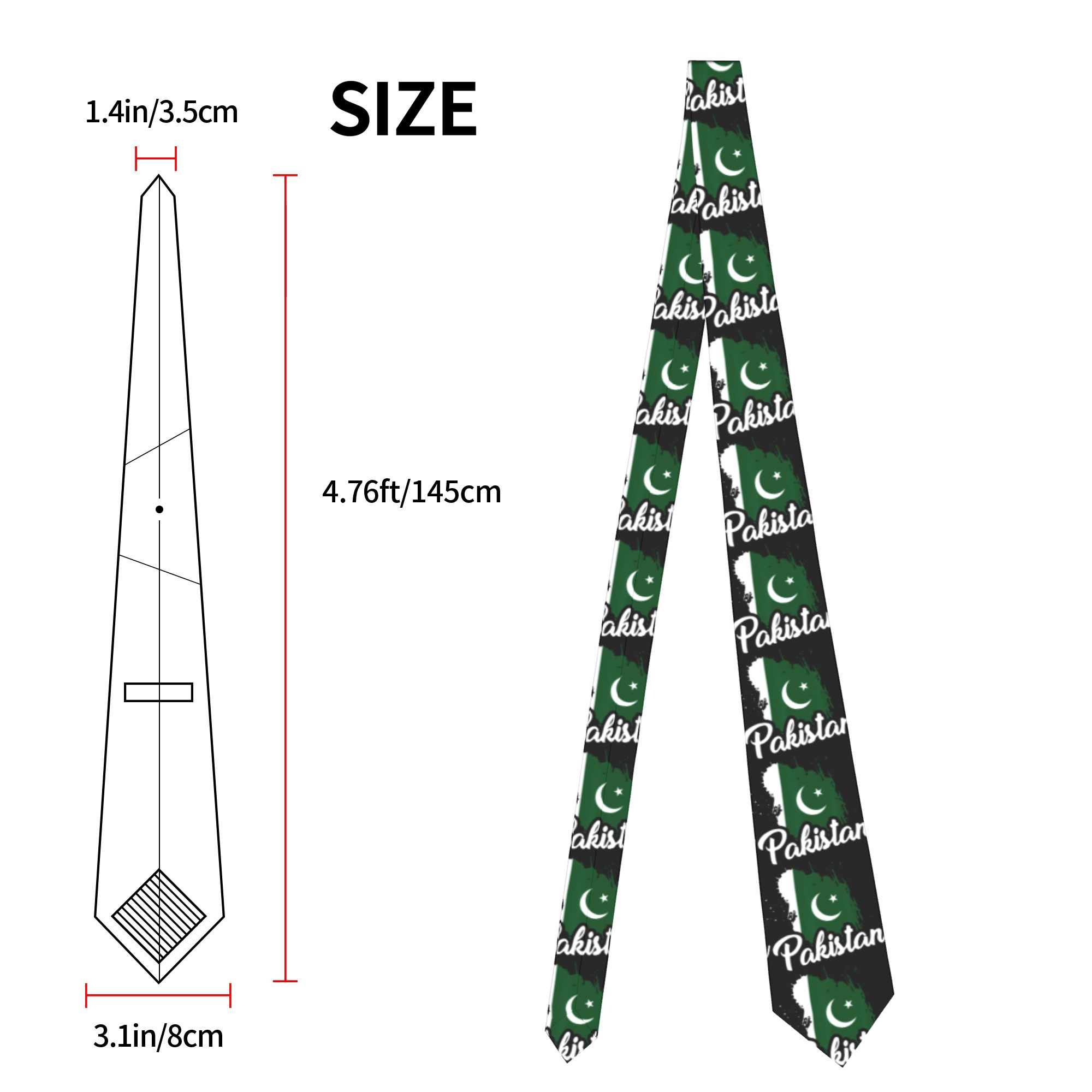 Men's Tie Pakistan Flag Pakist - Men Accessories In Pakistan review and price