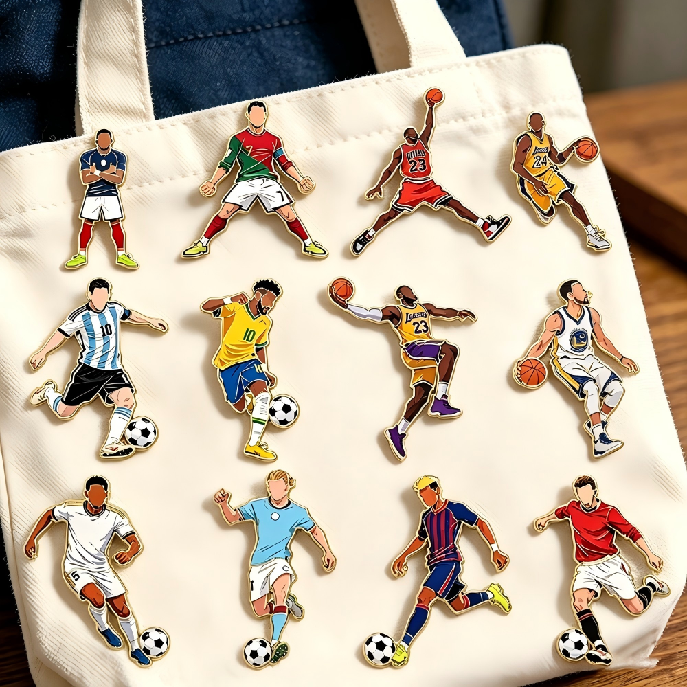 4/12pcs Sports Star Enamel Pin - Lapel Pin Enamel review and price
