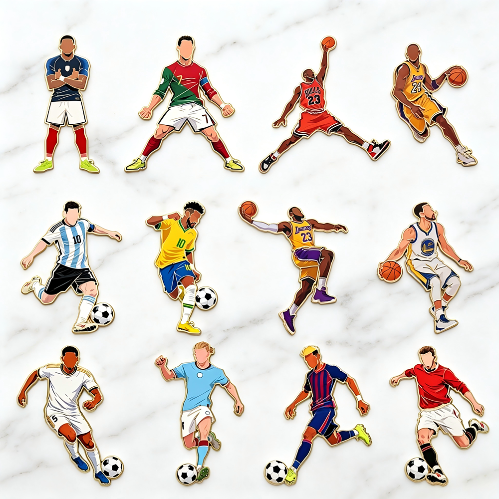 4/12pcs Sports Star Enamel Pin - Lapel Pin Enamel review and price