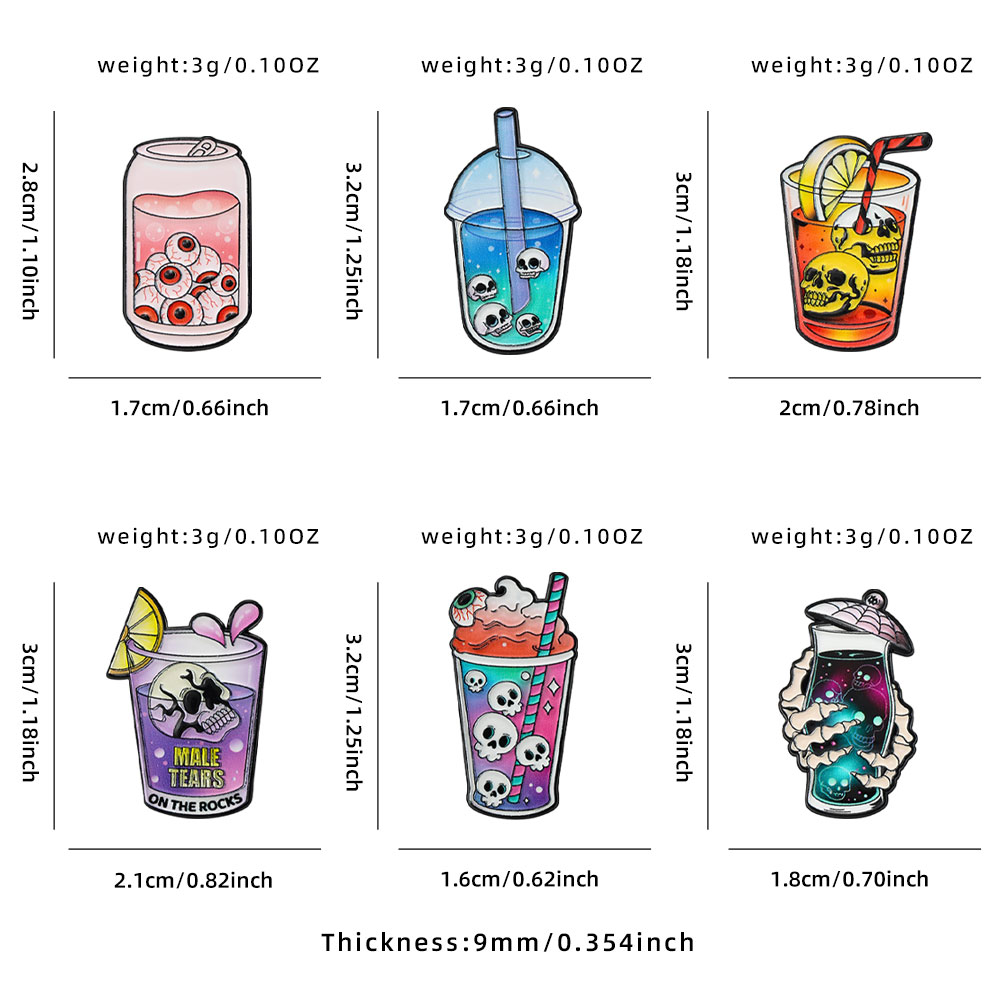 6pcs Cool Halloween Enamel Pin - Lapel Pin Enamel review and price