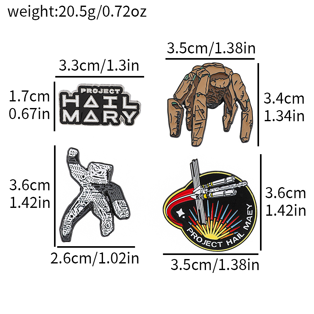 4pc Sci-Fi Enamel Pin Set Proj - Lapel Pin Enamel review and price