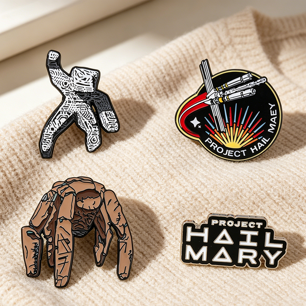4pc Sci-Fi Enamel Pin Set Proj - Lapel Pin Enamel review and price