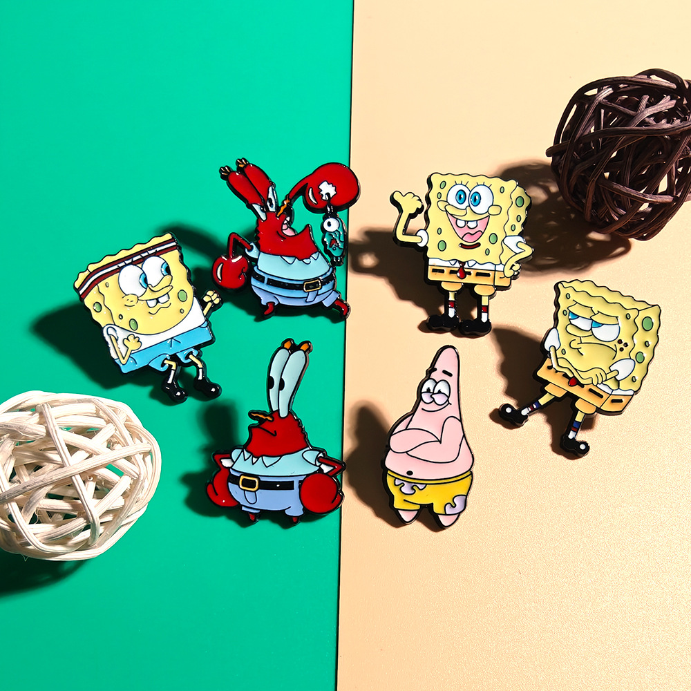 6 Pcs SpongeBob SquarePants An - Lapel Pin Enamel review and price