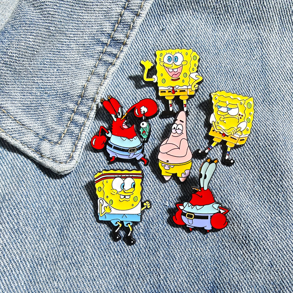6 Pcs SpongeBob SquarePants An - Lapel Pin Enamel review and price