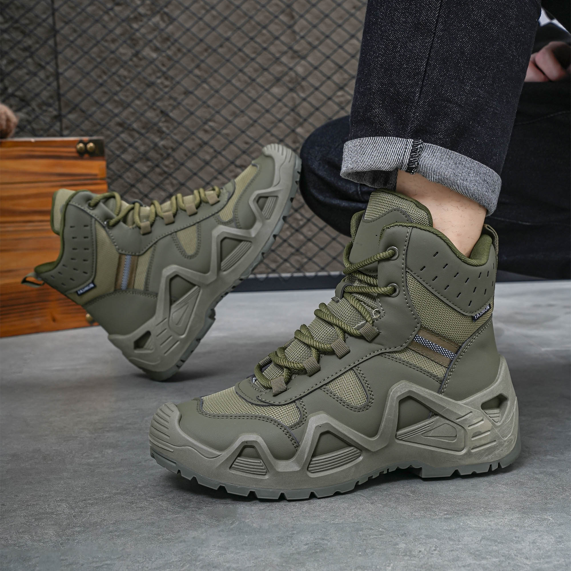 Men's high top boots, hiking b - Men Accessories To Wear review and price