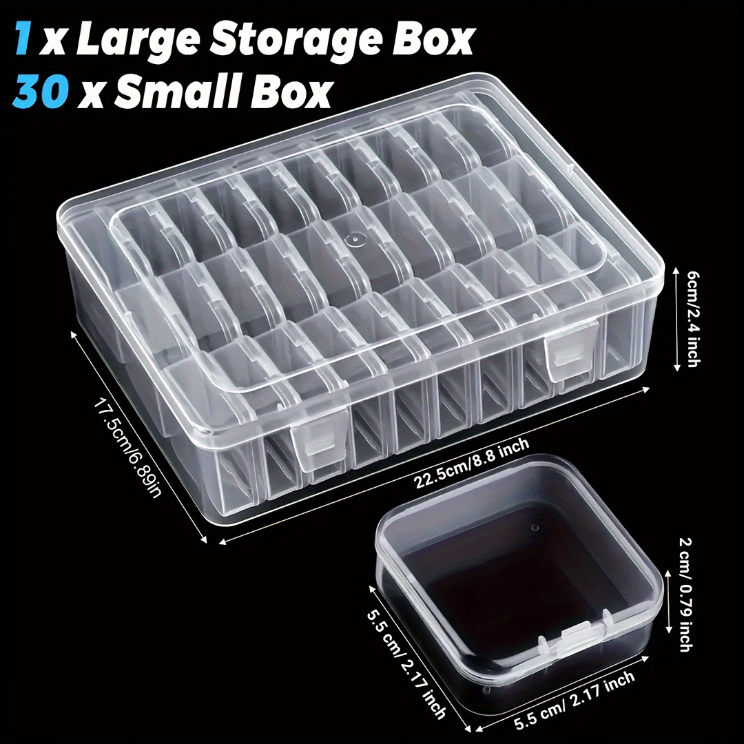 30pcs Clear Plastic Storage Bo - Men'S Accessories Drawer Organizer review and price