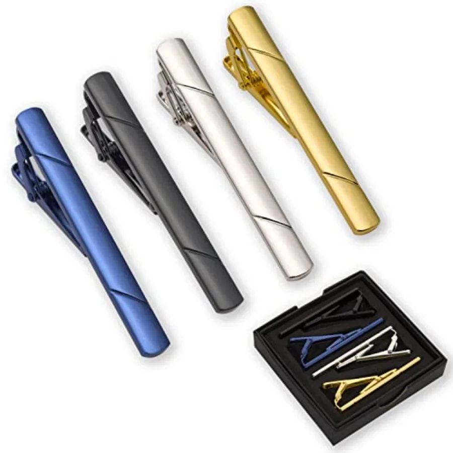 4Pcs Tie Clips For Men Tie Bar - Men'S Accessories With Suits review and price