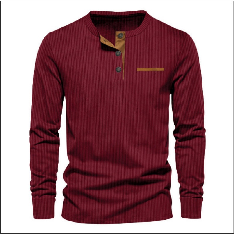 Men's Corduroy Henley Neck Lon - Men Accessories To Wear review and price